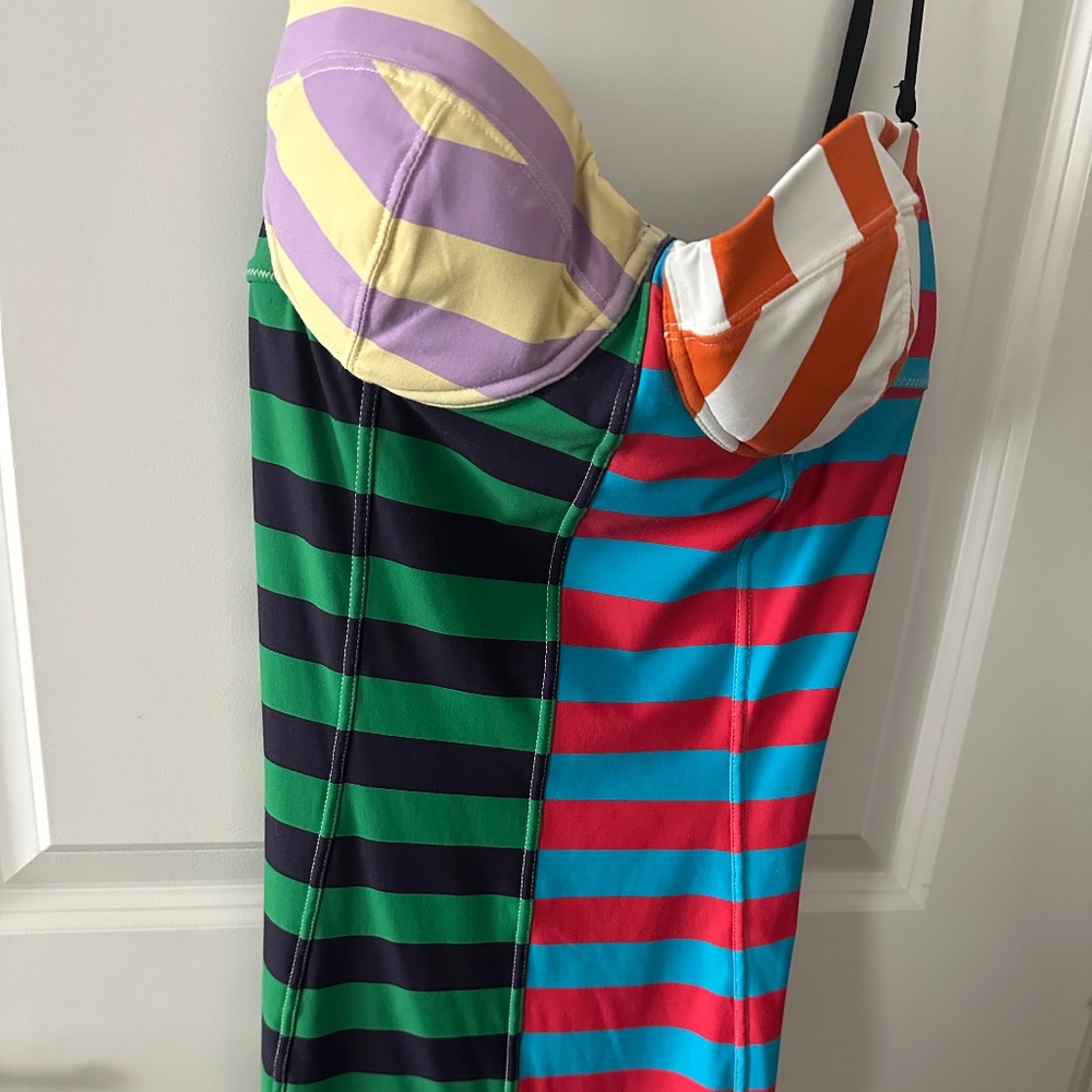 STAUD SEA Maeve Cabana Striped Dress XL